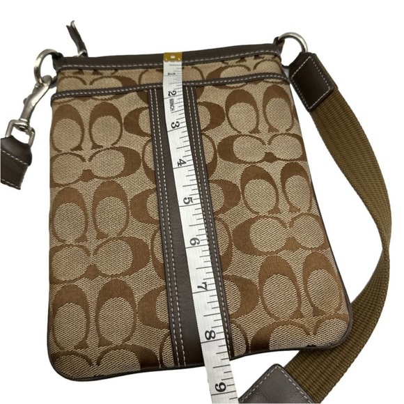 COACH Brown Signature Canvas Crossbody - Picture 9 of 9